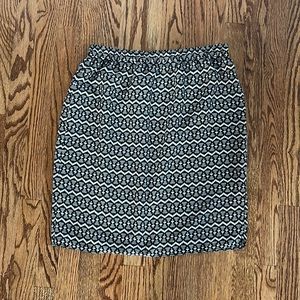LOFT Black and White Skirt